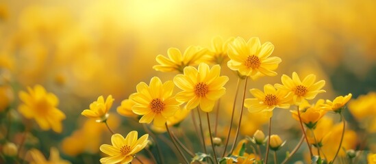 Vibrant yellow flowers blooming in full HD wallpapers collection for desktop backgrounds