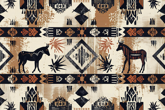 African style fabric pattern