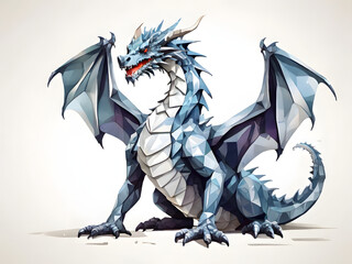 "Mystical Dragon: Polygonal Style Vector Illustration"
"Elegant Dragon Design: Full Body Vector Art on White Background"
"Watercolor Dragon: Modern Logo Design with Dashing Colors"
"Trendy Dragon Art: