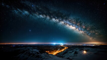 Sky strewn with stars