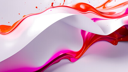 Colorful Waves and Droplets A Dynamic Abstract Artwork