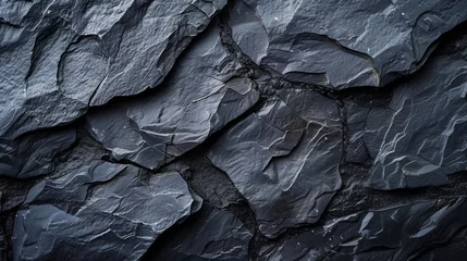 Poster Dark cracked rock texture background © Molostock