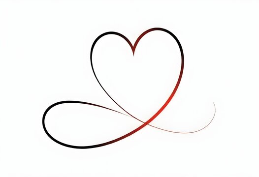 A red heart shape