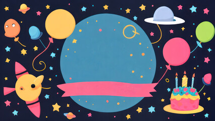 Naklejka premium Greeting card with space for text in the center 
