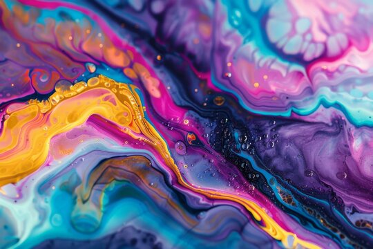 Vibrant Abstract Liquid Art, Creative Background Concept