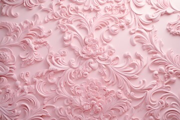 Pink floral 3D wall panel