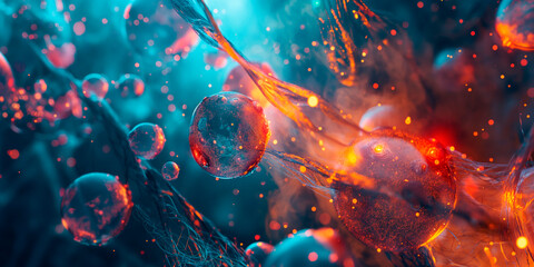 scientific background with shallow depth of field