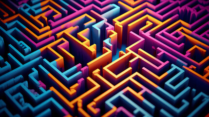 Abstract futuristic background, digital technology electronic maze background