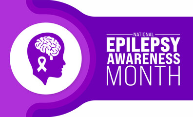 March is Epilepsy Awareness Month background template. Holiday concept. use to background, banner, placard, card, and poster design template with text inscription and standard color. vector