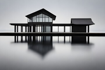 Minimalism: house on the beach
