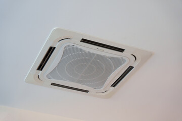 Fan coil unit of Air conditioning build in the ceiling.