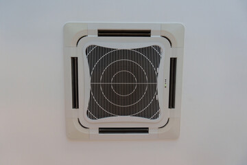 Fan coil unit of Air conditioning build in the ceiling.