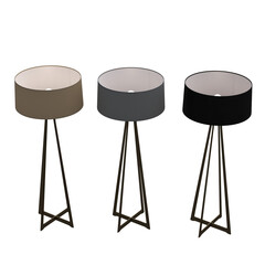 floor lamp isolated on transparent background, interior lighting, 3D illustration, cg render
