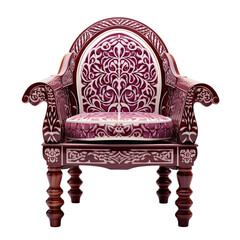 Eastern Inspired Chair Elegance and Tradition Isolated on Transparent Background