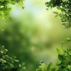 Fresh Eco Background with Copyspace in the Middle. Nature-inspired Design for Environmental Campaigns, Eco-friendly Brands, and Green Initiatives. Perfect for Promoting Sustainability and Conservation