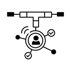  Network Technology Linear Icon