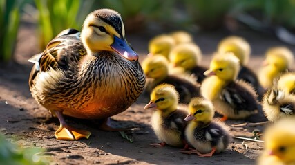 duck and ducklings