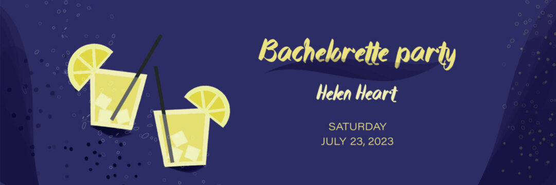 Bachelorette party. Girls night out invitation poster, club entertainment for women, bachelorette party event vector illustration - Powered by Adobe