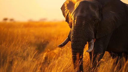 Foto op Aluminium African Elephant © Chitchanok