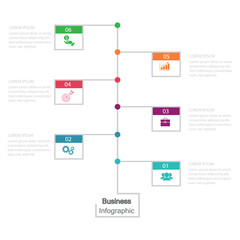 Obraz premium Business Infographic with five Strategic Steps