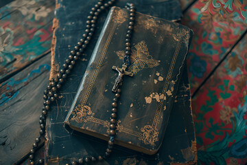  A Bible or a rosary, showing faith and devotion