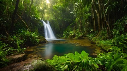 Obraz premium waterfall background very cool 