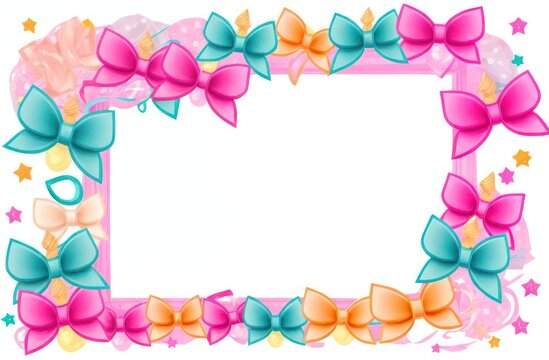 Pastel colors frame with free place for text .