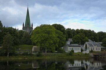 View of Trondheim in Trondelag County Norway, Europe
