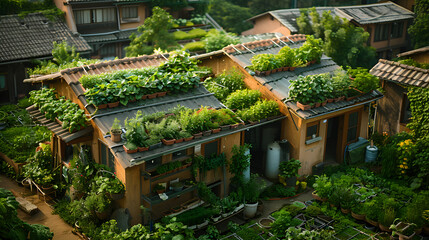 Fototapeta na wymiar Urban Green Spaces Farming and Gardening