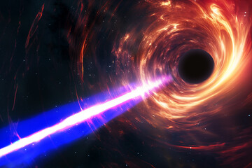 Le jet d'un trou noir actif
