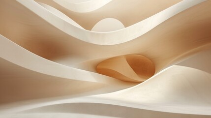 beige abstract texture minimalist background with waves, wallpaper, web design