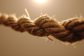 Close up of a fraying rope - obrazy, fototapety, plakaty