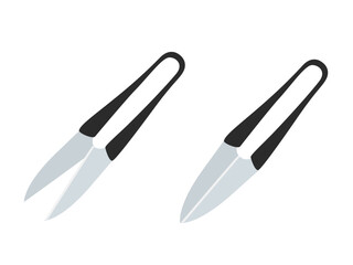 Fabric scissors on a white background.