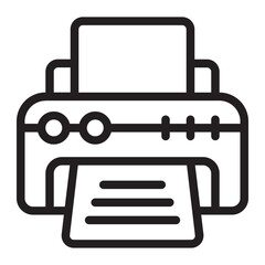 printer line icon