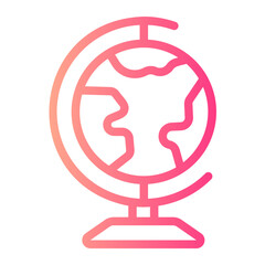 earth globe gradient icon