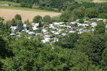 Campingplatz im Fischbachtal - obrazy, fototapety, plakaty