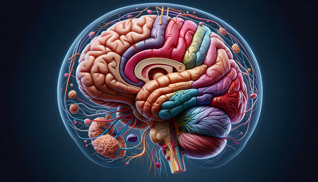 brain system, 3d visualization for medical and study, Otolaryngology