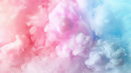 Colorful cotton candy in soft pastel color background. - obrazy, fototapety, plakaty