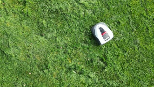 Robot tondeuse vertical bas droite vers le haut