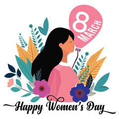 International Women's Day Flat Illustration Vector Art.