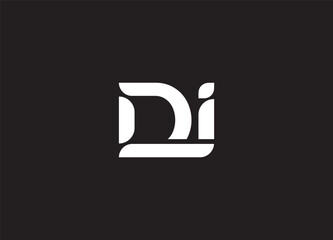 Abstract letter DI logo. 