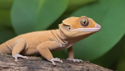 Fototapeta premium green lizard on a tree
