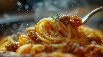 Tuinposter spaghetti with sauce © AI-Arts