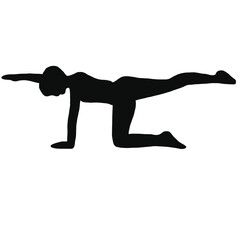 yoga exercise fitness silhouette drawing
