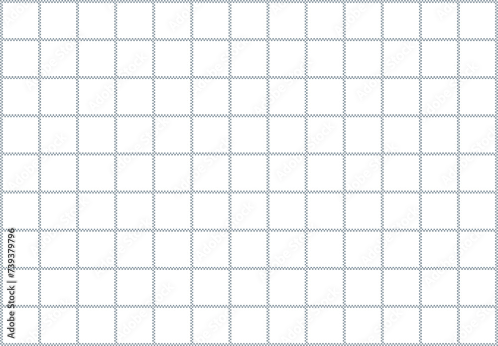 Aufkleber Grid symmetrical background from chess, lines paper page isolated, cells notebook pattern, grid banner, square graph project texture, mockup template copybook, school checkered sheet backdrop