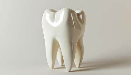 3d tooth isolated on a white background