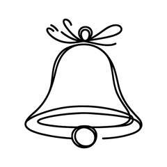 A bell in a line drawing style