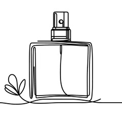 A perfume bottle in a line drawing style