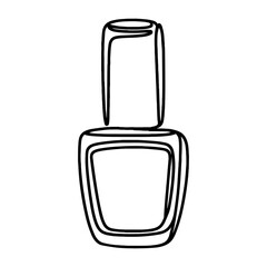 Nail polish in a line drawing style