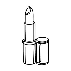 Lipstick in a line drawing style